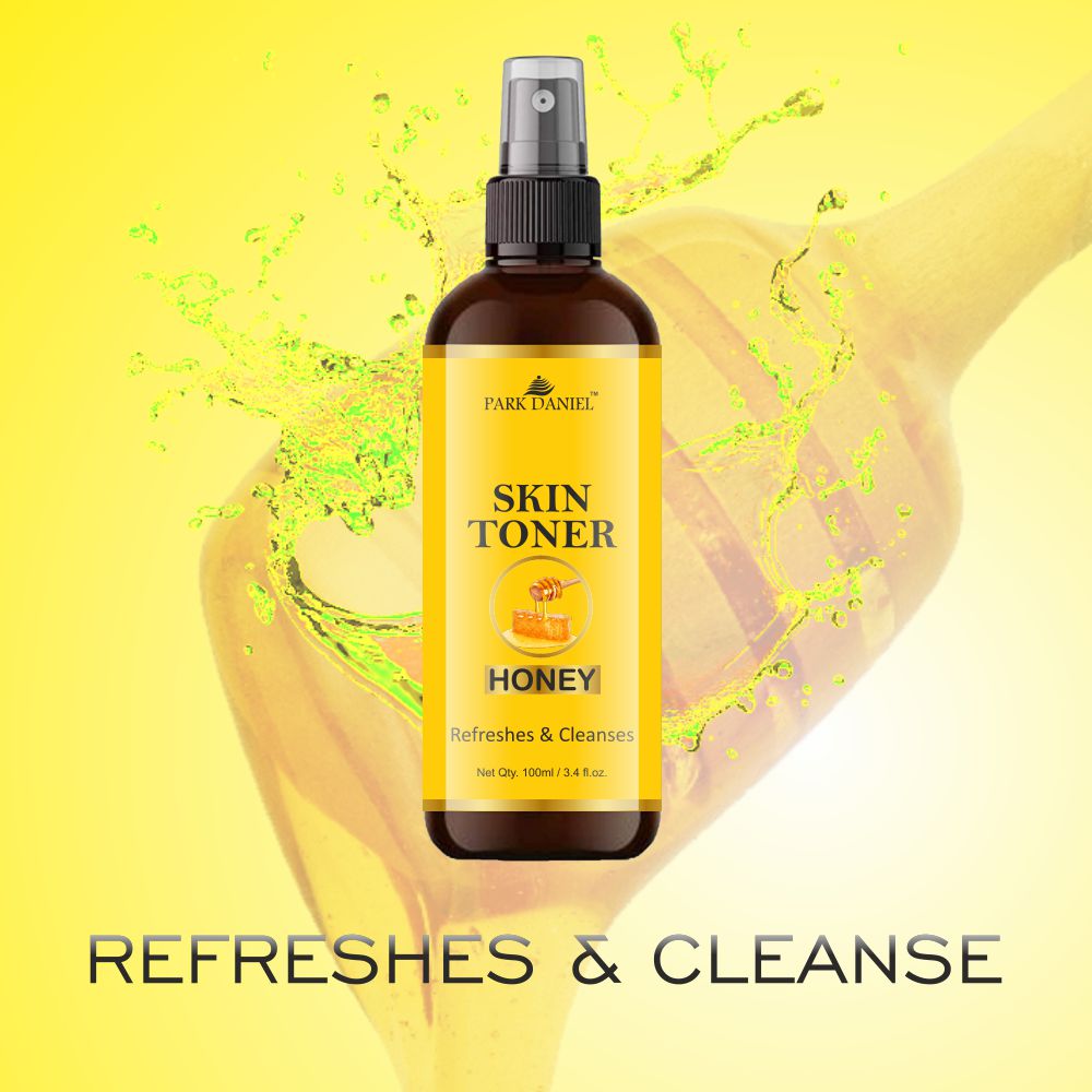 Park Daniel Rose,Honey & Green Tea Skin Toner Combo Pack Of 3 Bottles Of 100ml (300ml)